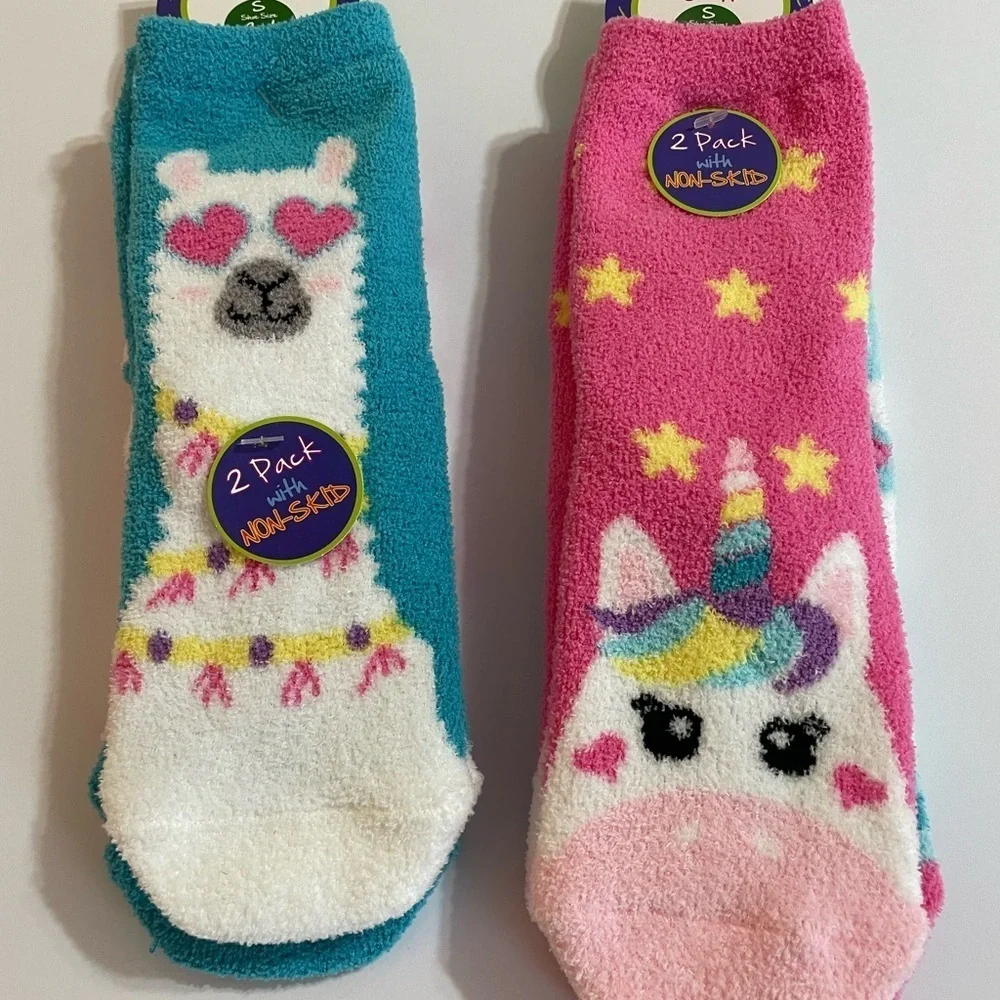 Jefferies Girl's Non-Skid Socks Size Small Shoe Size 9-1